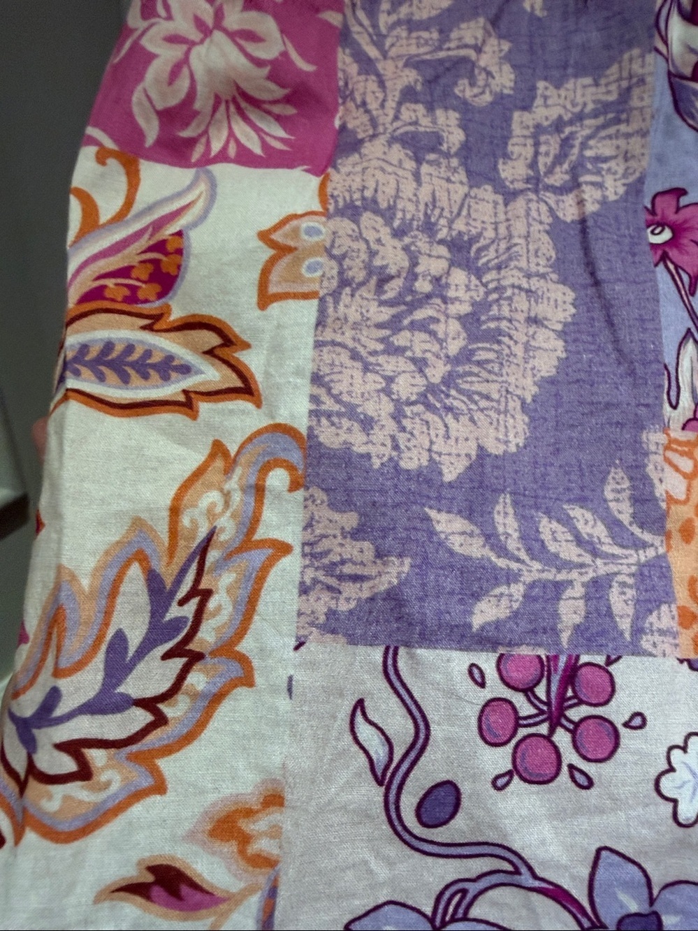 POL Multi Patchwork Button-Down Shacket in Pink, Purple, Gold & Orange-NWOT-Sz M - Picture 8 of 11